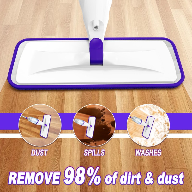 Spray Mop for Hardwood Floor Cleaning: EXEGO Wet Mops with