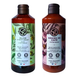 Yves Rocher Gel De Ducha Corporal Yves Rocher Set Oliva + Cafe *2piezas