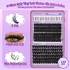 Fluffy Lash Cluster with Bottom Lashes 14-22mm Long 80D+100D Thick