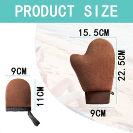 JCUGSBS Set of 4 Self-Tanning Glove Applicator Set, Mini Self-Tanning Back Lotion for Back, Self-Applicator, Works with Self-Tanning Gloves When Applying Tanning Lotion