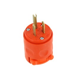 Leviton 515PV-OR 15 Amp, 125 Volt, Grounding Plug, Orange