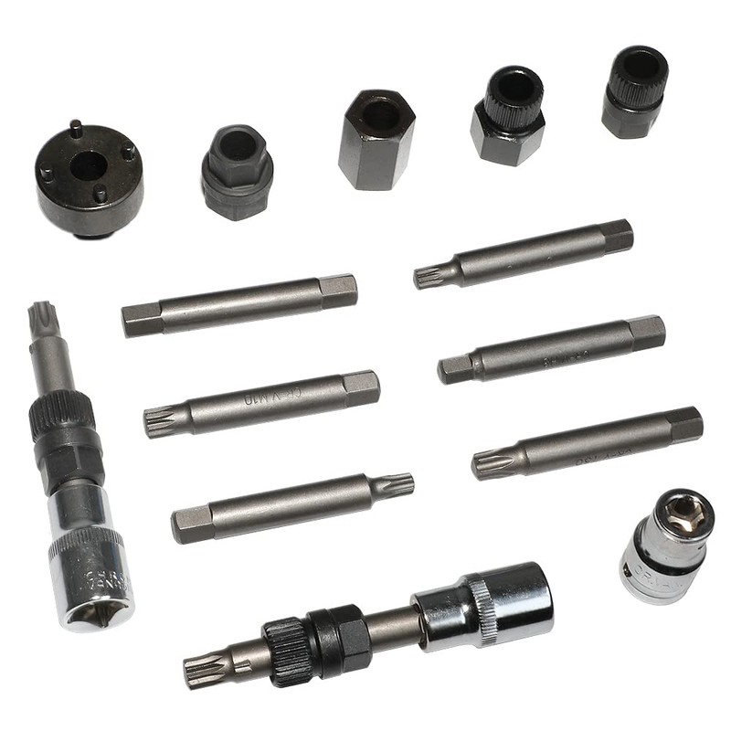 14 Piece Alternator Pulley Remove Kit Free Wheeling Pulley Remover