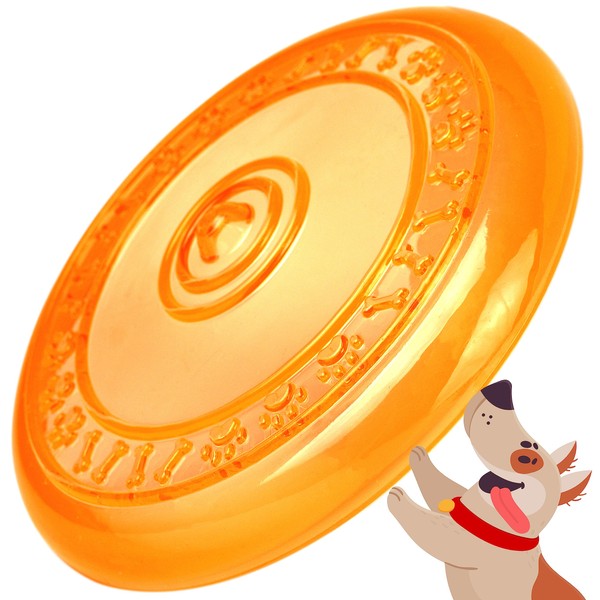 rootsnoot Frisbee pour chien - Doux et super stable - Flottant - Particulièrement dentaires - Doux - Sans substances nocives (fluo - Orange)
