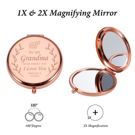 XPENMULBOJA Most Popular Gifts 2025 Christmas for Grandma Nana, Grandma Gifts from Granddaughter, Compact Mirror for New Grandmother