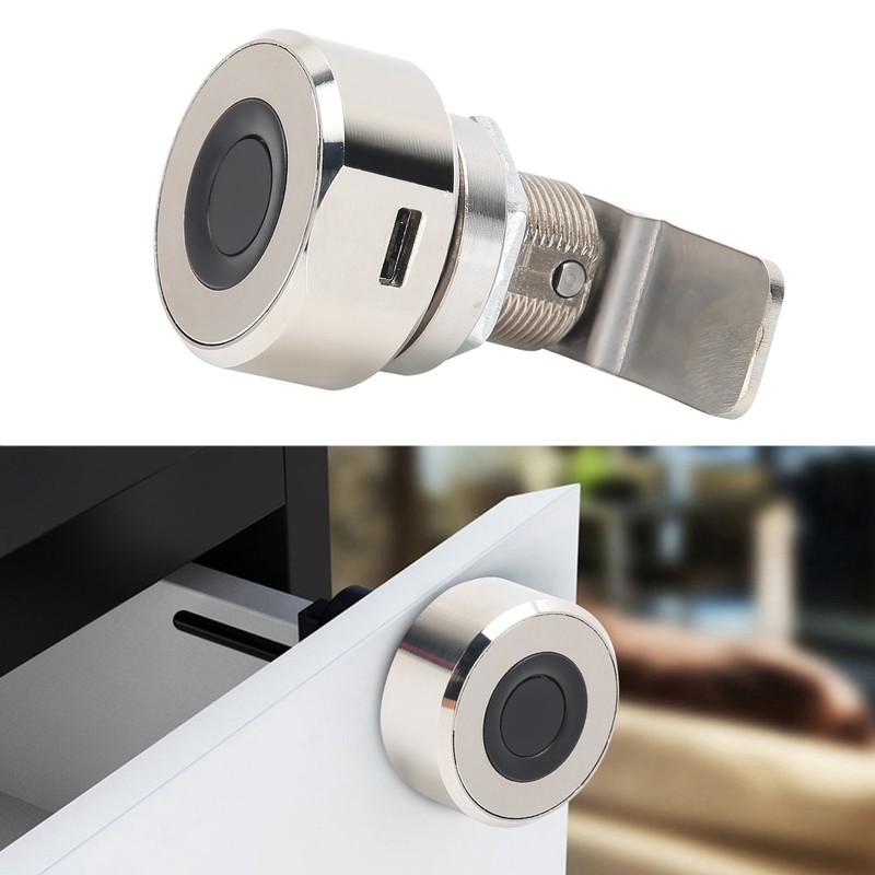 Automatic Smart Fingerprint Drawer Lock for Furniture Cabinet 3.7V Rechargeable
