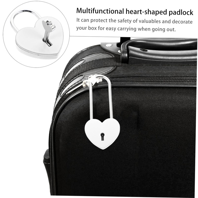 Outanaya Travel Locks Wishing Well Lock Rustproof Mini Heart Padlock