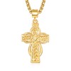 ADMETUS Gold Celtic Cross Necklace for Men 925 Sterling Silver