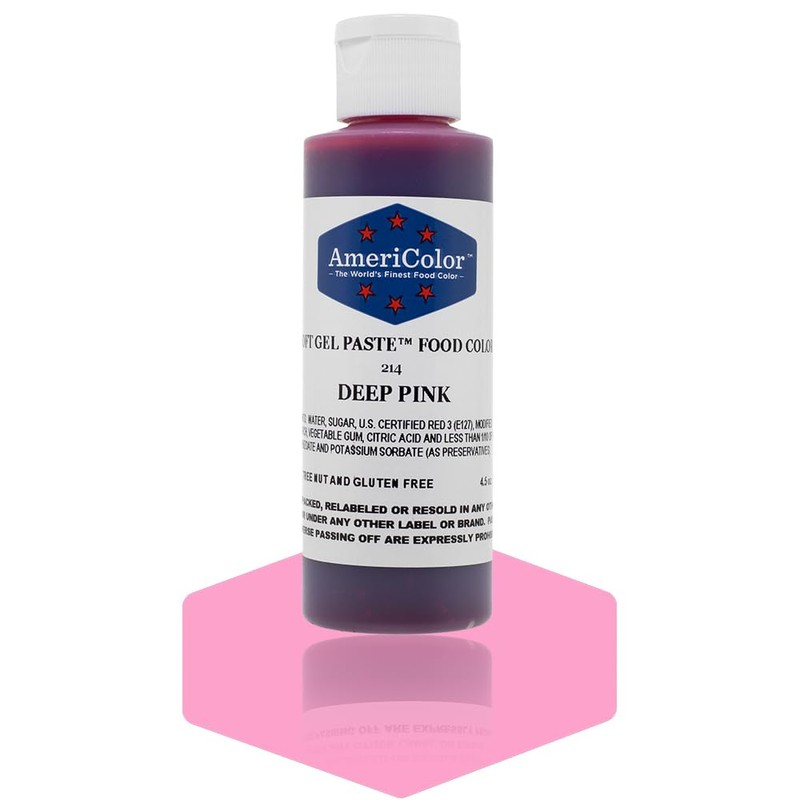Americolor Soft Gel Paste Food Color, 4.5-Ounce, Deep Pink