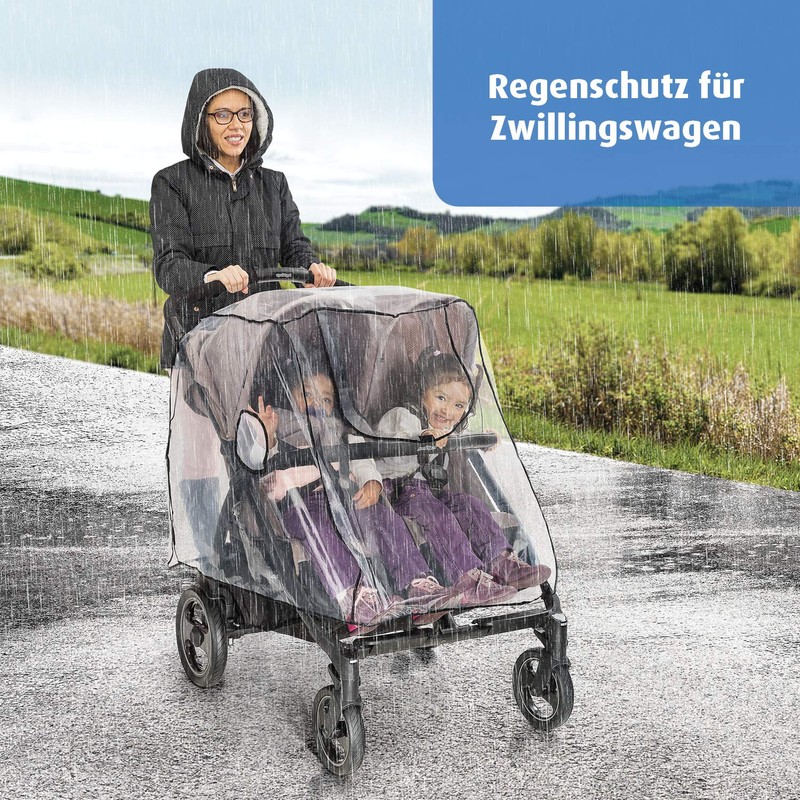 Reer PEVA Twin Pushchair Raincover
