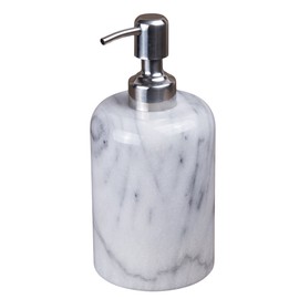 Creative Home Natural Marble SPA Collection Lotion Liquid Soap Dispenser Bathroom Countertop Kitchen Sink Hand Sanitizer Dispenser, Off-White (Color May Vary)