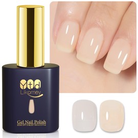 YTD Likomey Nude Gel Nail Polish,15ml Sheer Light Pink Translucent Neutral Jelly Salon Home DIY Nails Art Manicure UV Varnish Cream Peach,LS429