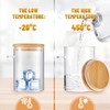 Tessco 8 Set Glass Jars with Bamboo Lids and Spoons