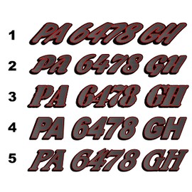 cbcdecals - Custom Jet Ski Registration Numbers "Carbon Fiber" (Set Of Two) Marine PWC Vinyl Decals Sticker