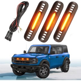 Sidi LED Grille Lights for Ford Bronco Big Bend Outer Bank 2021-2024 Accessories