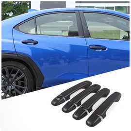 Tumukiw 8PCS Car Door Handle Decorative Cover Car Exterior Door Handle Cover Fit for Subaru WRX 2022 2023 Car Door Handle Cover Protector (Front Door with Key Hole) (Matte Black)