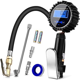 Colisal Digital Tyre Inflator, Calibrated Air Pressure Gauge, 200 PSI, All-in-One Tyre Pressure Gauge, High Precise Tyre Pressure Gauge with LCD Screen for Cars, Motorcycles and Vans German