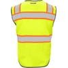 Ironwear 1244 Class 2 Black Bottom Safety Vest w/Zipper &
