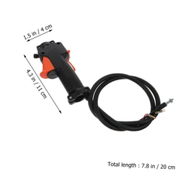 Totority Throttle Control Handle for Brush Cutter Lawn Mower Easy Installation Complete Throttle Trigger Cable Ergonomic Grip for Lawn Care Landscaping