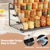 Spice Rack, 4 Tier Spice Rack, No Drilling, Metal, Adjustable,