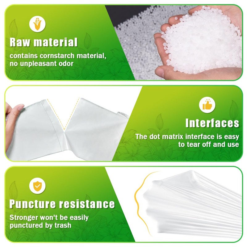 Expspru 4 Gallon Compostable Trash Bags 15 Liter Small Garbage