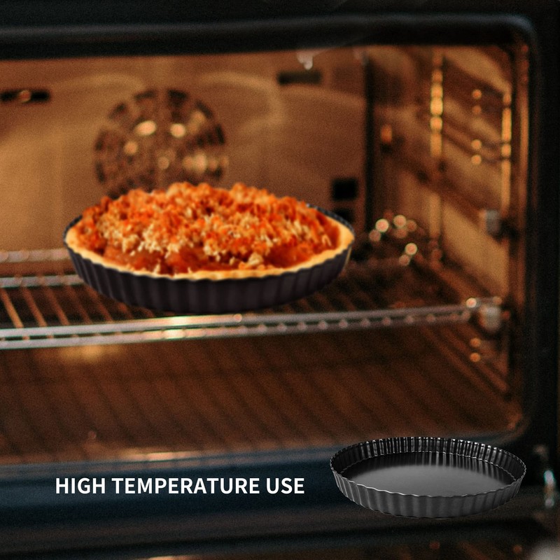 AZKEEGREY 2 Pack Non-Stick Quiche Dishes for The Oven 24cm