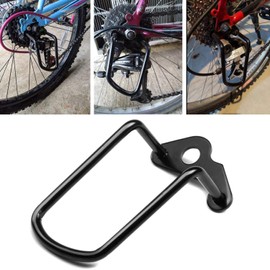 Carbon Steel Bike Bicycle Rear Derailleur Chain Stay Guard Gear Protector, Adjustable Cycling Rear Derailleur Protector for Outdoor Mountain Road Cycling Bike