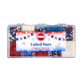 Mystic Sprinkles Fourth of July Sprinkles Mixes (United Stars Decorating Kit 5.5oz)