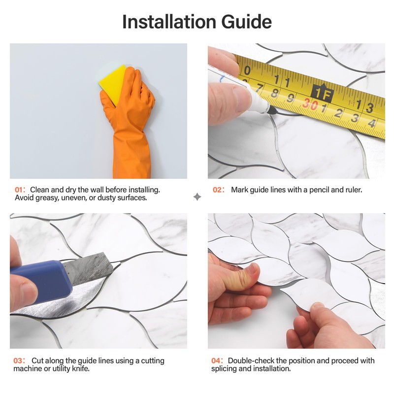 Tilingview 10-Sheet Peel and Stick Backsplash Tile for Kitchen, Self-Adhesive