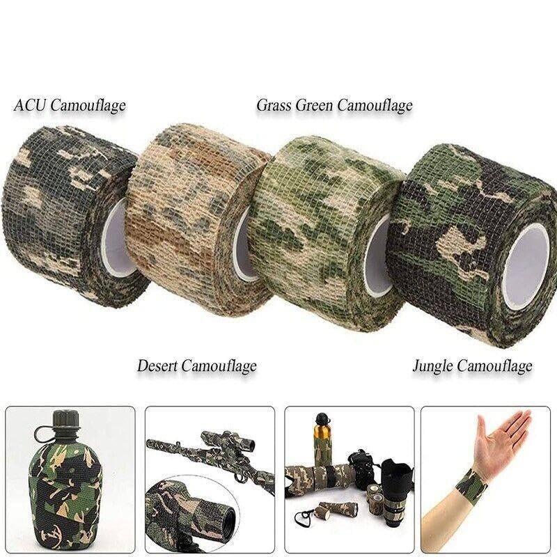 4 Roll Tape Army Camo Wrap Rifle Gun Shooting Hunting