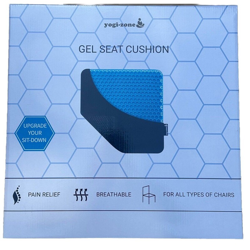Yogi-Zone Honeycomb Gel Seat Cushion For Long Sitting