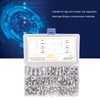 170pcs M3‑M10 304 Stainless Steel Rivet Nuts Durable Flat Head