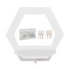 3Pcs Hex Floating Shelf PVC Modern Simple Fine Appearance Floating