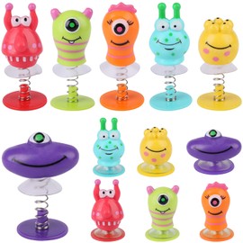Dncvb 12 Monster Party Children's Birthday Party Bags Jumping Monster Spring Launchers Toys - Party Favours, Party Bags, Give Aways for Children's Birthday Parties