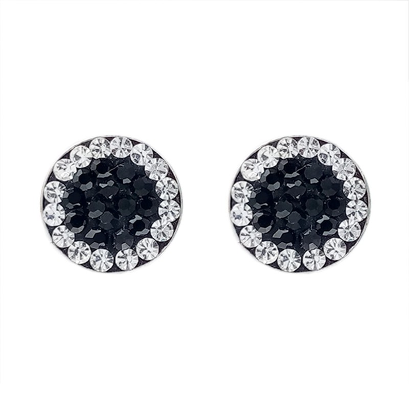 ENTREPLATA 925 Sterling Silver Mosaic Microsetting Earrings for Women Girls