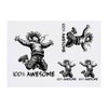 4 x 'Awesome Kid' Temporary Tattoos - Water Resistant, Skin-Safe,
