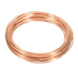 sourcing map 1.2mm/16 Gauge Copper Wires for Jewelry Making, 1 Roll Craft 10m Tarnish Resistant Beading Wires for Jewelry Making Supplies(Rose Gold)