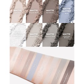 Ronda Global Risky Shade Palette Dusty Blue + Lip Gloss Talk SET