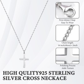 JCGJC Small Cross Necklace Men,2Pcs Gold/Silver Cross Necklace Pendant Necklaces for Men Boys for Birthdays,Christmas,Easter,Thanksgiving