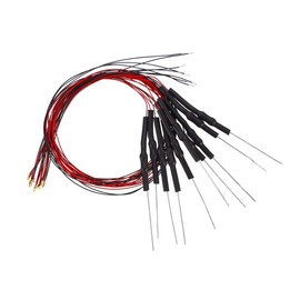 uxcell 10pcs Prewired 0603 White Surface Mounted Devices LED Light Emitting Diode - DC 6-18V Micro Wired Soldered Mini LED Lights with Resistor