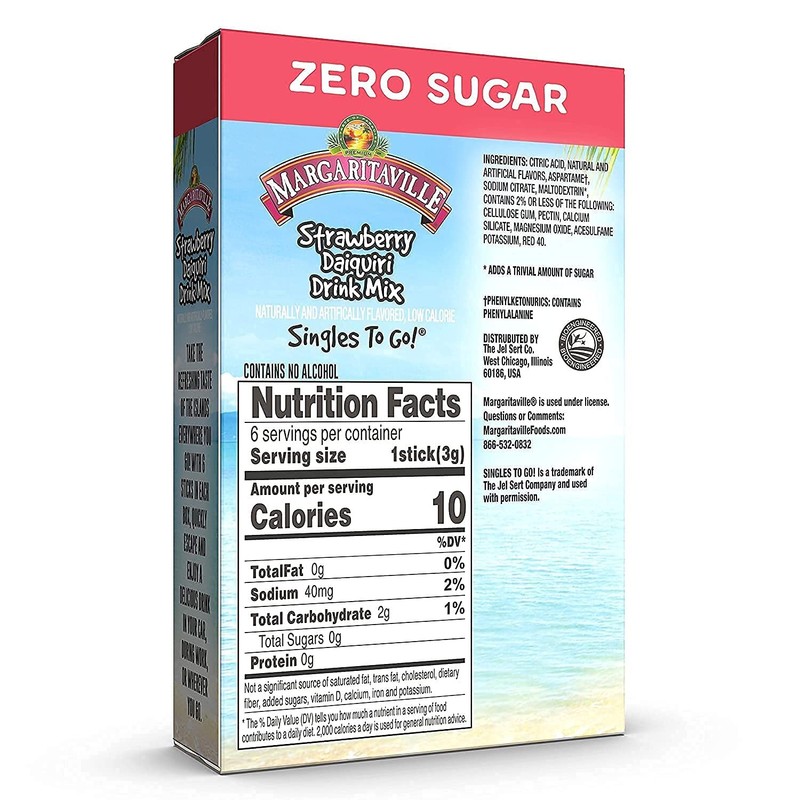 Margaritaville Singles to Go Drink Mix Ultimate Summer Variety Pack,