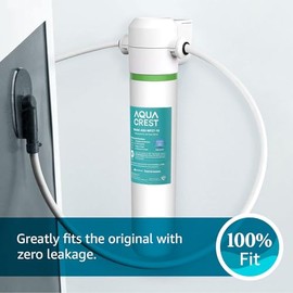 AQUA CREST FQK1K Under Sink Water Filter, Replacement for GE FQK1K, FQK2J, Compatible with GE GXK185K and GX1S50R, NSF/ANSI 42 372 Certified, Reduces Chlorine, Taste&Odor, 1350 Gallons, 2 Pack
