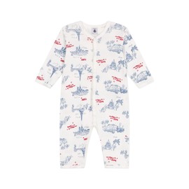 Petit Bateau Baby A0CSV Sleep Well Without feet, White/Multicolor, 3 Months