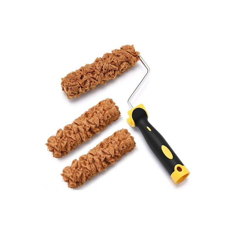 Threlaco Paint Roller Kit 3 Pcs Texture Sponge Paint Rollers