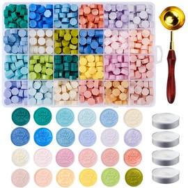 Morandi Assorted Color Wax Seal Beads - 24 Colors Sealing Wax Beads for Making Wax Seals, Decor for Envelope Letter Wedding Invitation and Sealing Wine Bottle