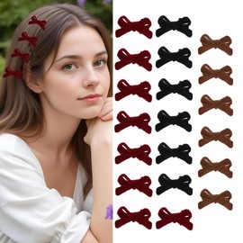 NiceYnn 20 Pieces Hair Clips Flockag Mini Clips Barrette Hairdressing Accessories Non-Slip Wedding Birthday Multicolor Crocodile