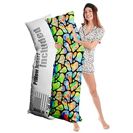 maizi Custom Body Pillow 20x54 Inches Long Body Pillows with Removable Cover, Image of Old Church Bright Beautiful Religious Made in The USA