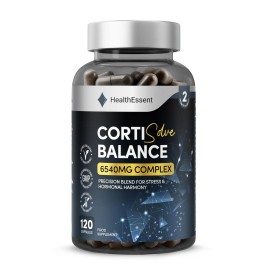 Complejo CortiSolve 6540 mg suplemento de apoyo de cortisol con Ashwagandha Rhodiola