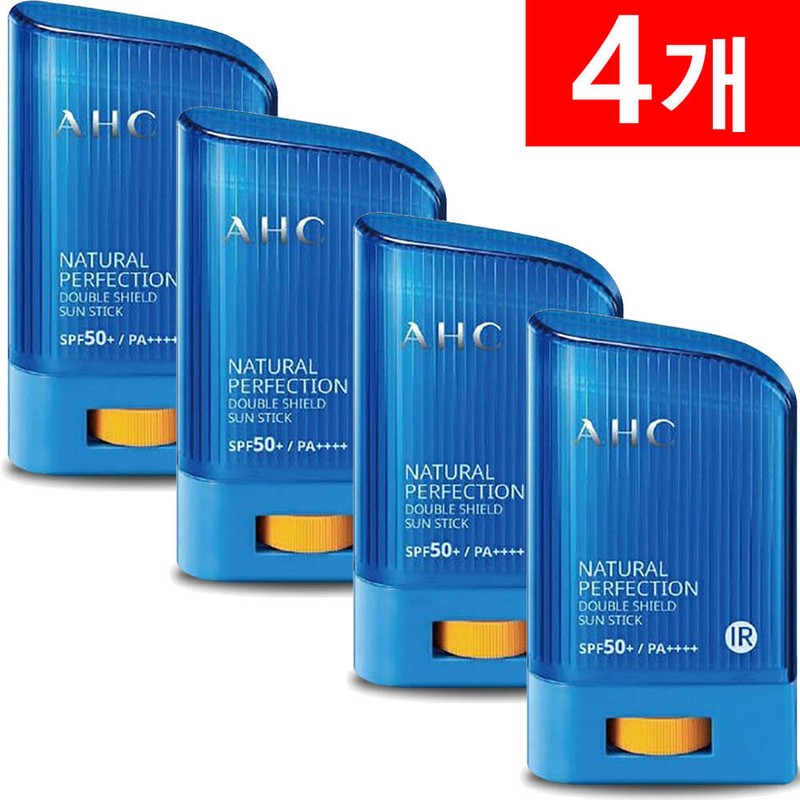 AHC 내추럴 퍼펙션 더블 쉴드 선스틱 블루 22g 4개 AHC