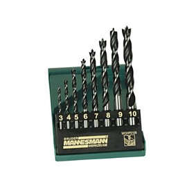 Mannesmann Professional Wood Drill Set in Plastic Box (8 Pieces)
