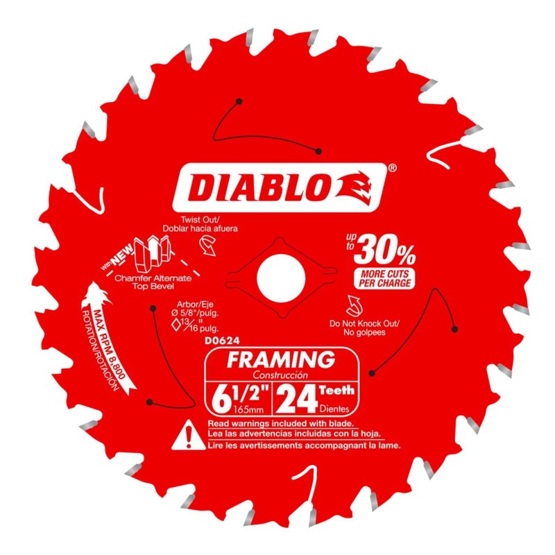Diablo Framing Saw Blade for Wood - TiCo Hi-Density Carbide,